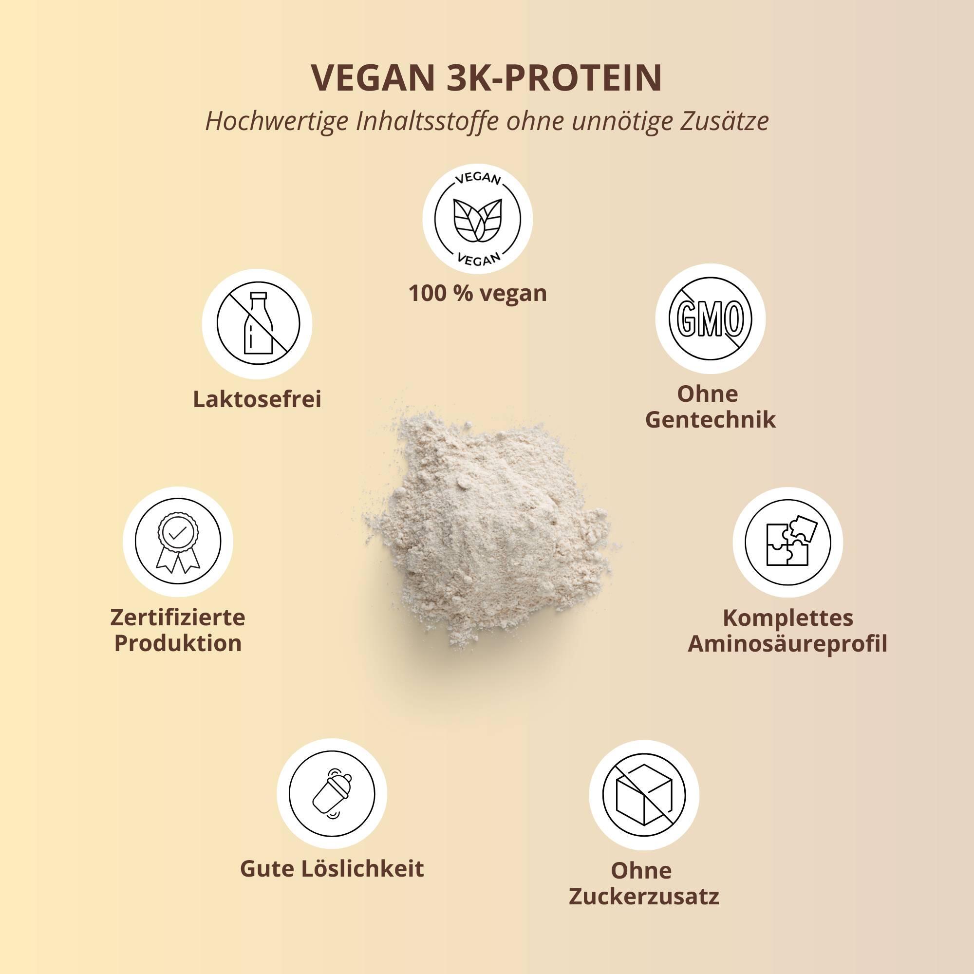 Proteinpulver 3K 1000g - Vanilla-Toffee 3/5