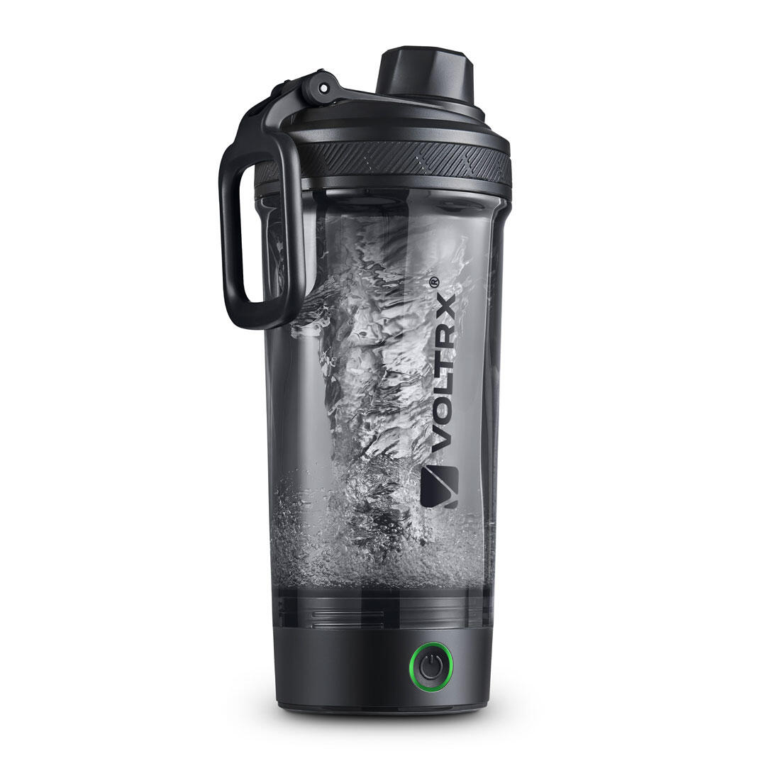 VOLTRX [LIMITED EDITION] GALLIUM 700ML Electric Protein Shaker Bottle – OBSIDIAN BLACK - IRONTEC