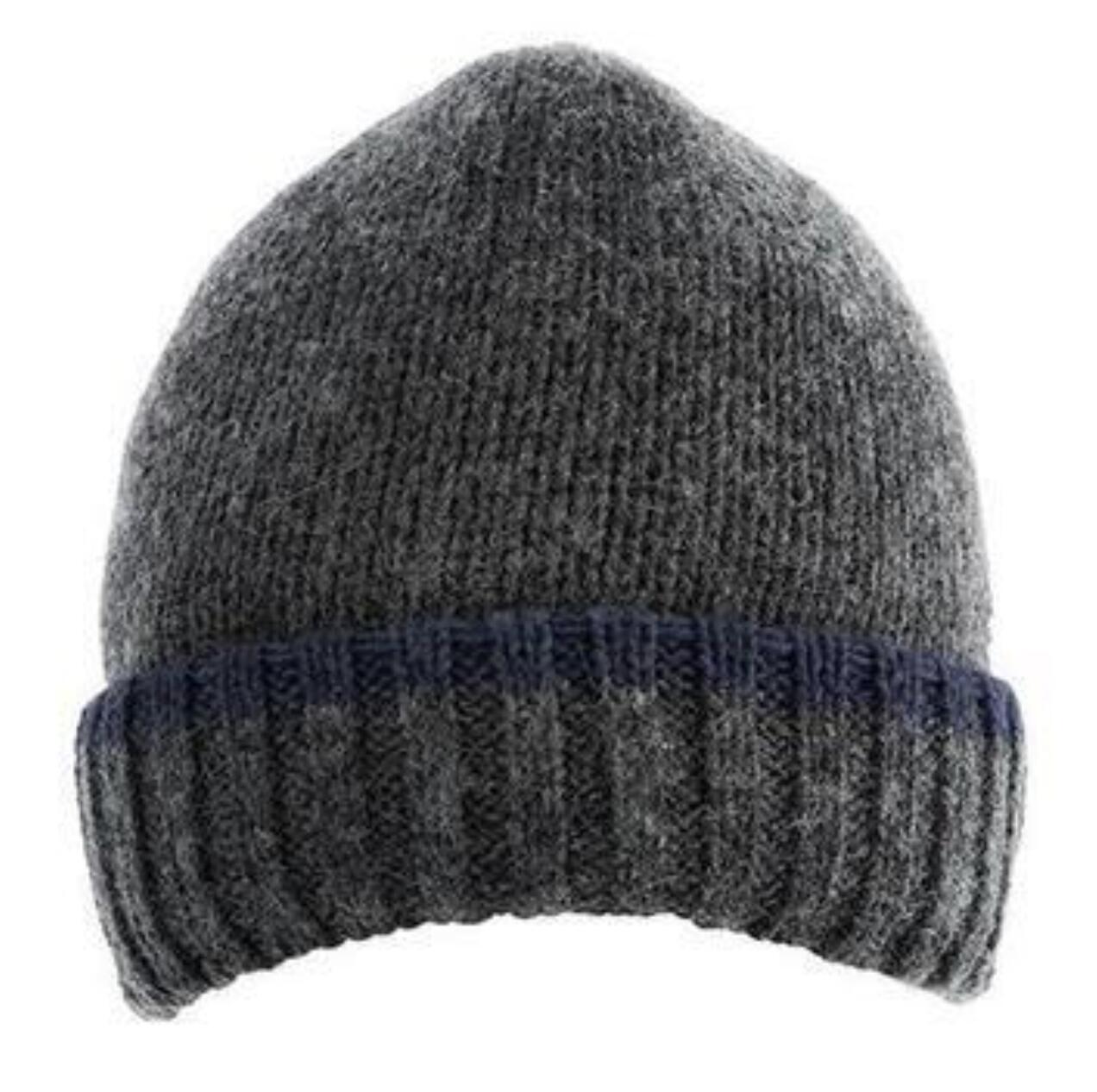Dents Mens Knitted Hat w/ Turn Up Brim Warm Winter Ski