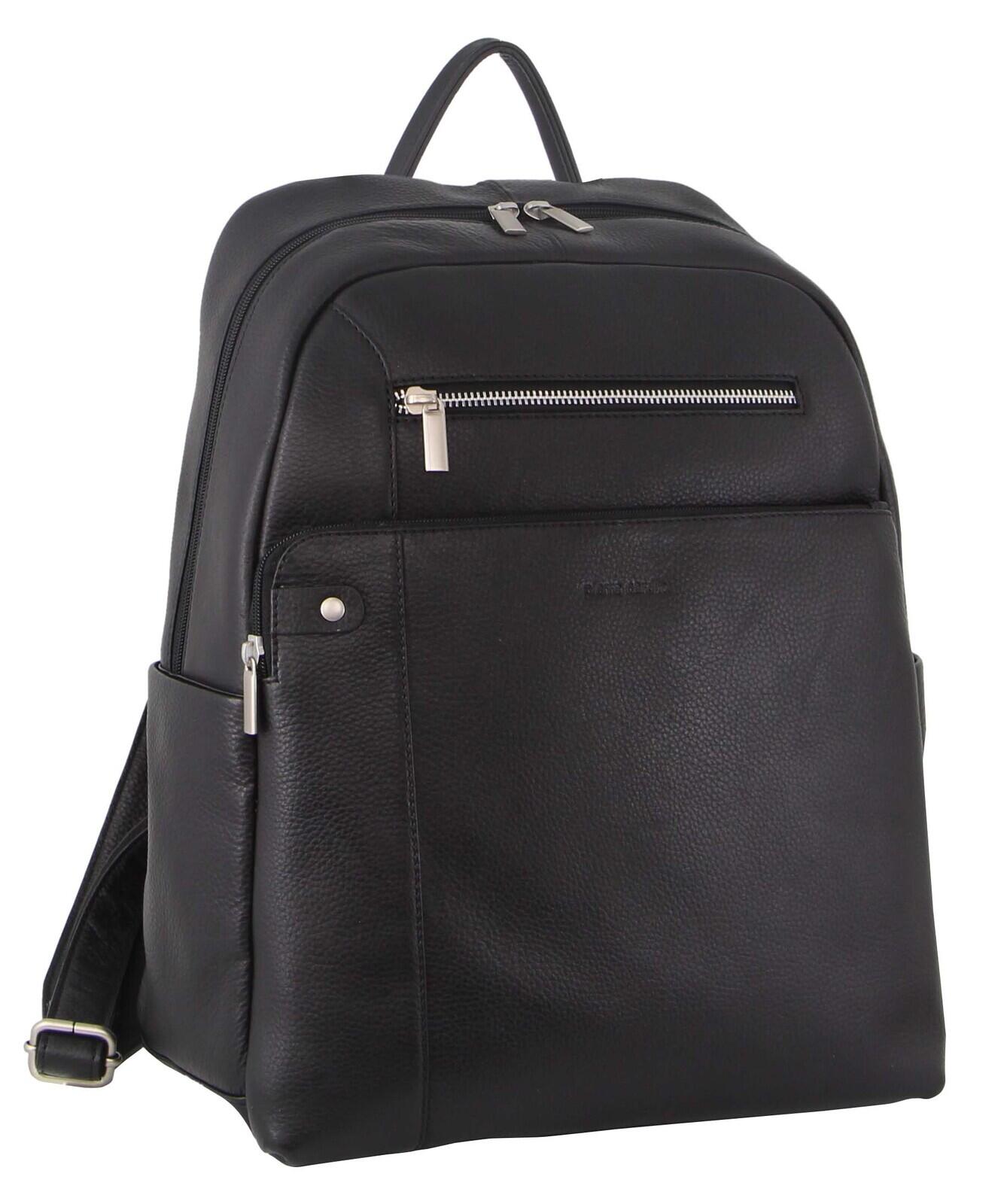 Pierre Cardin Mens Leather Business Backpack