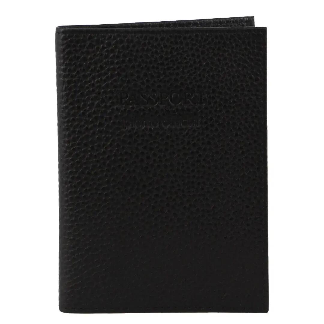 Pierre Cardin Slim Leather Passport Travel Wallet Holder RFID Case Cover - Black