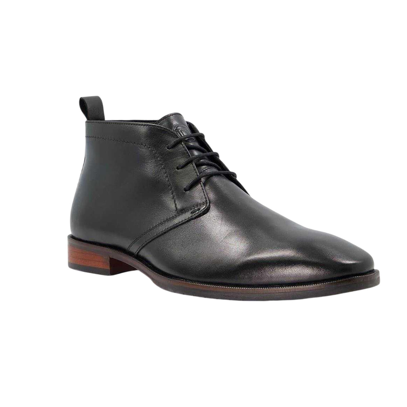 Dune London Mens Mervin Leather Low Heel Chukka Boots