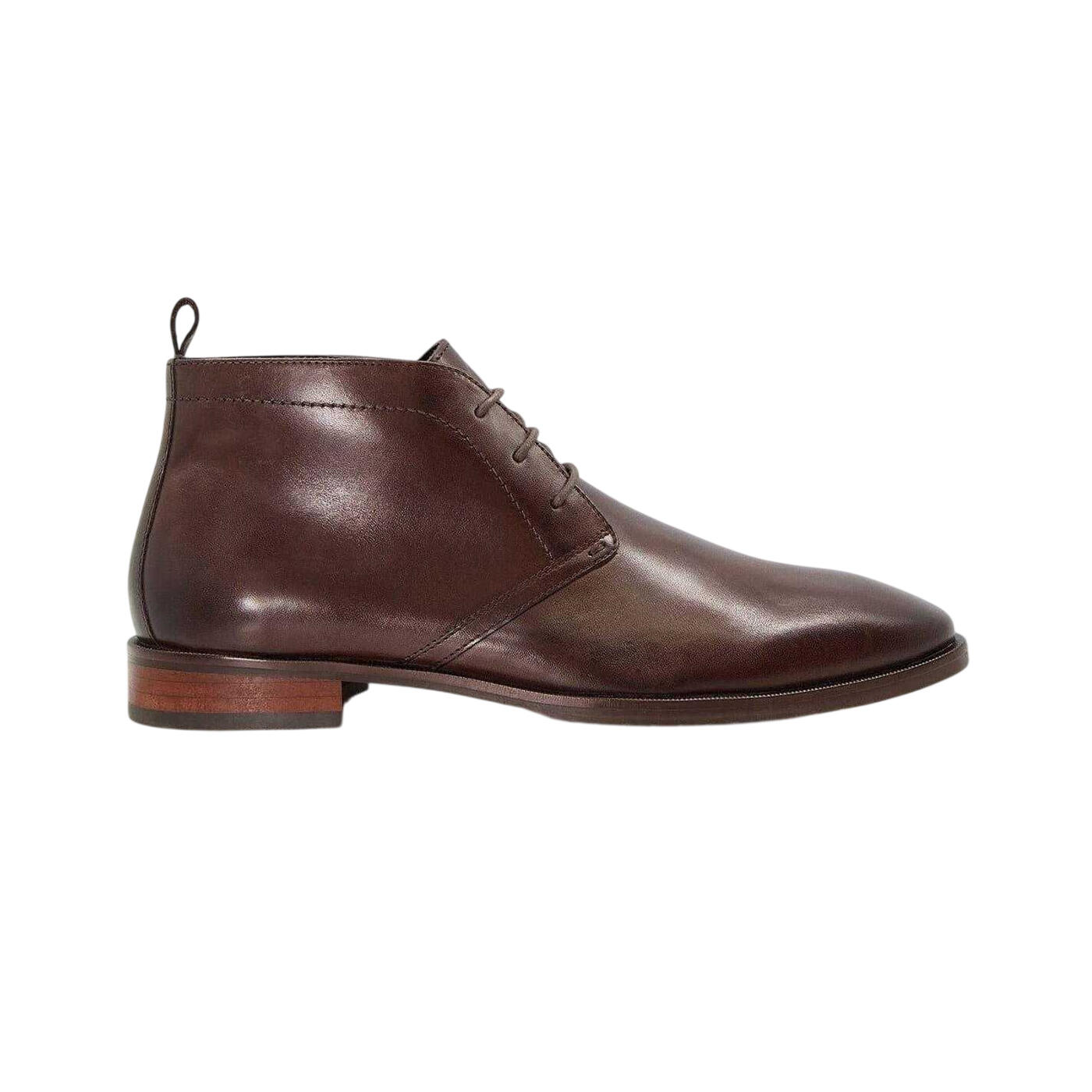 Dune London Mens Mervin Leather Low Heel Chukka Boots