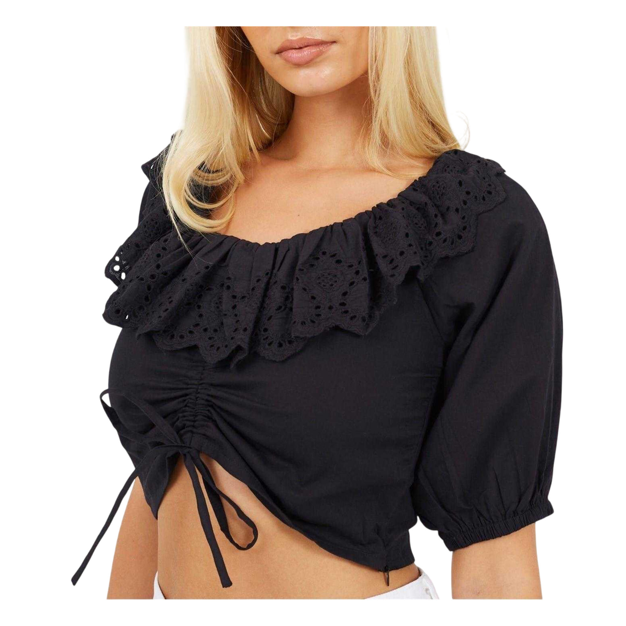 Brave Soul Womens/Ladies Bardot Crop Top