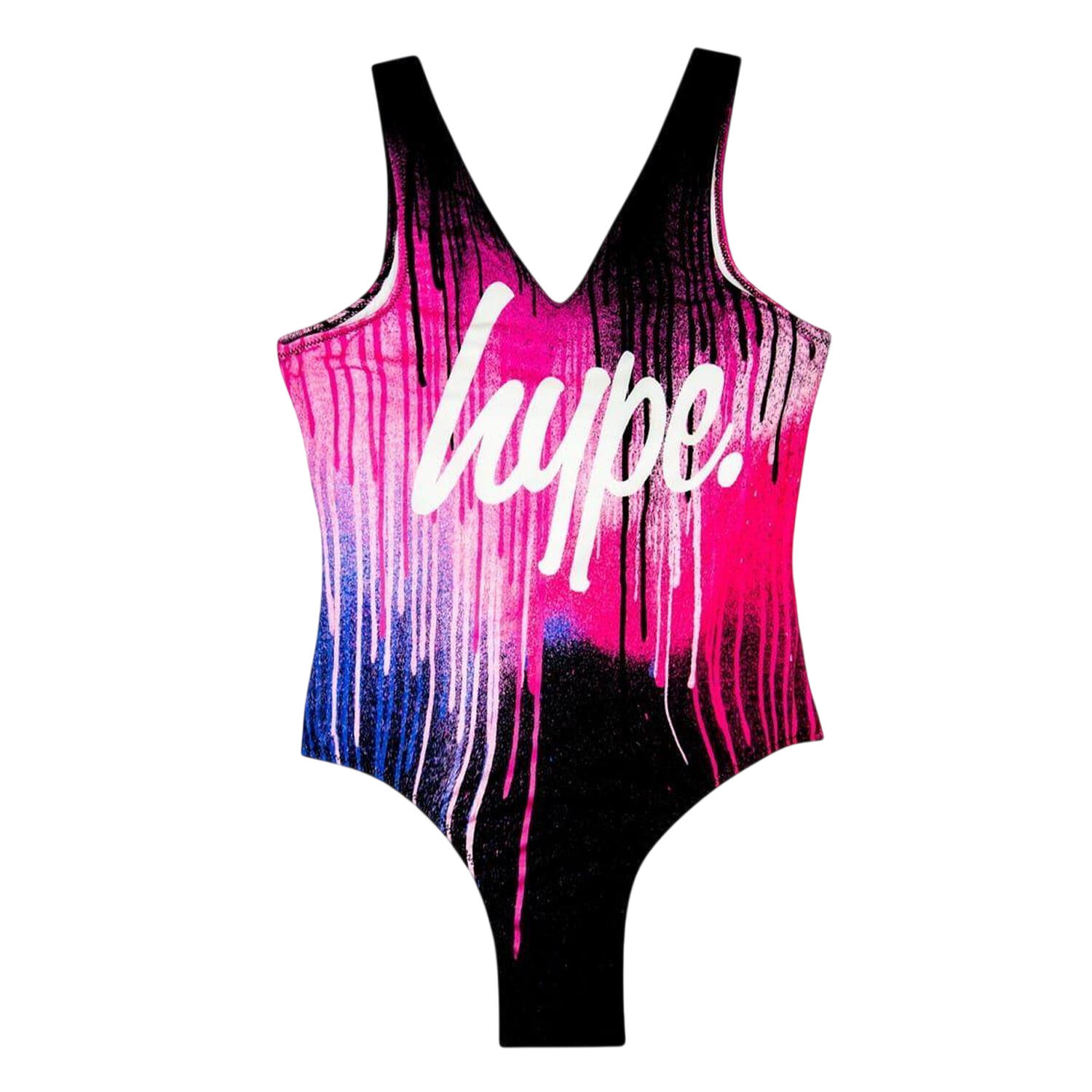 Hype Girls Graffiti Drips One Piece Swimsuit
