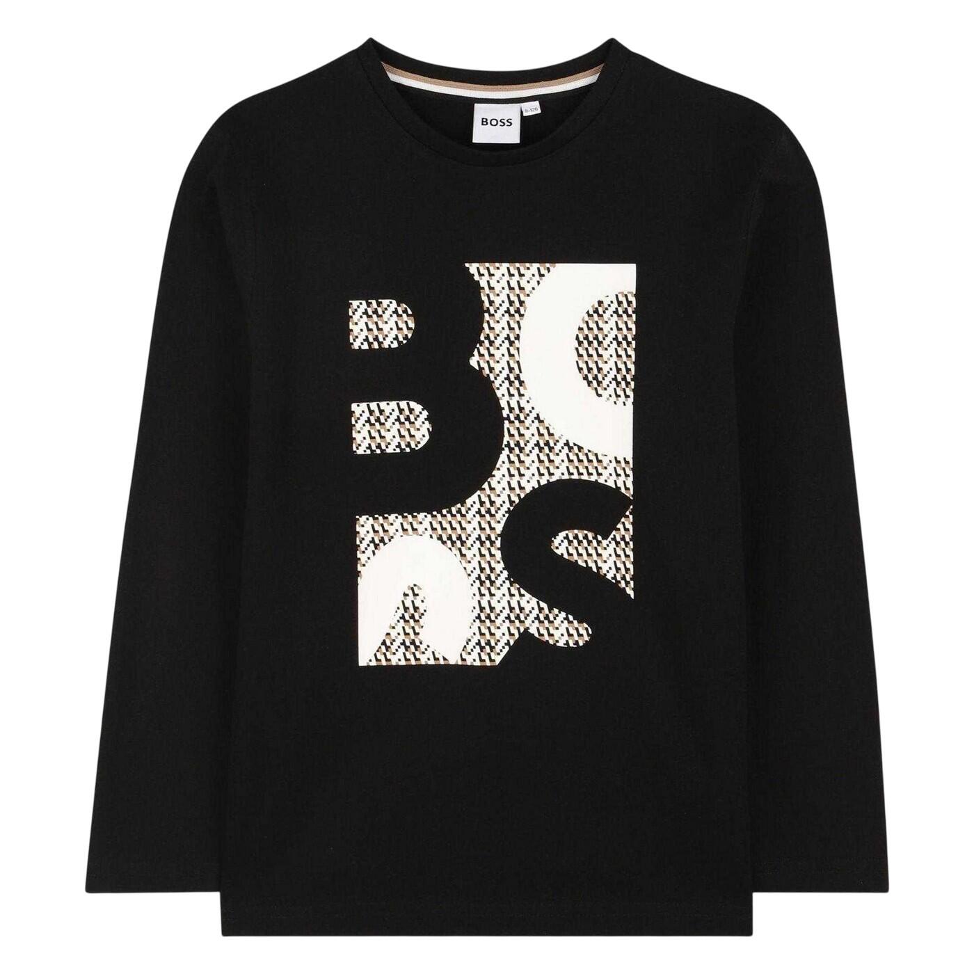 Boss Childrens/Kids Graphic Regular Long-Sleeved T-Shirt