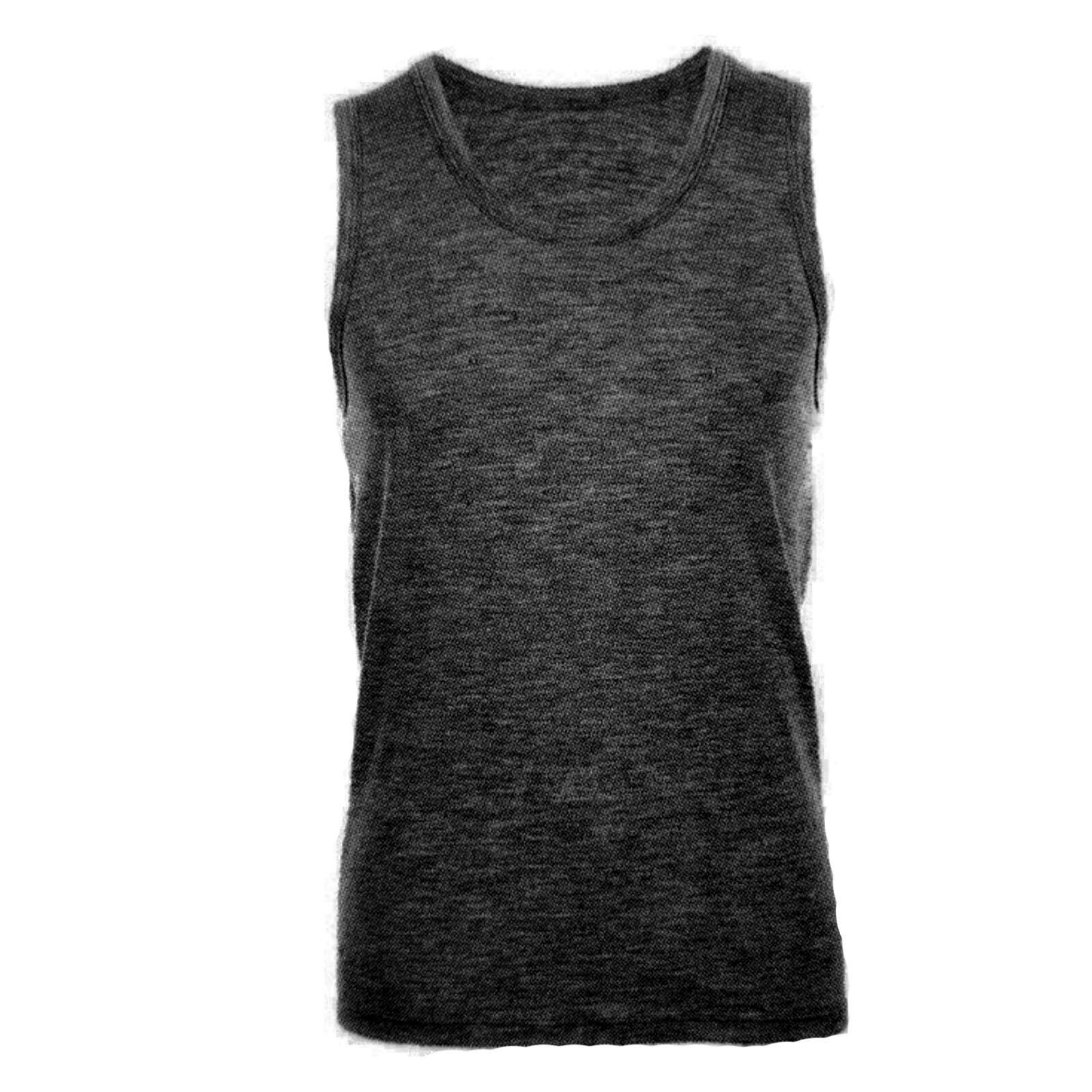 MERINO SKINS Mens Classic Round Neck Tank Singlet Thermal Top