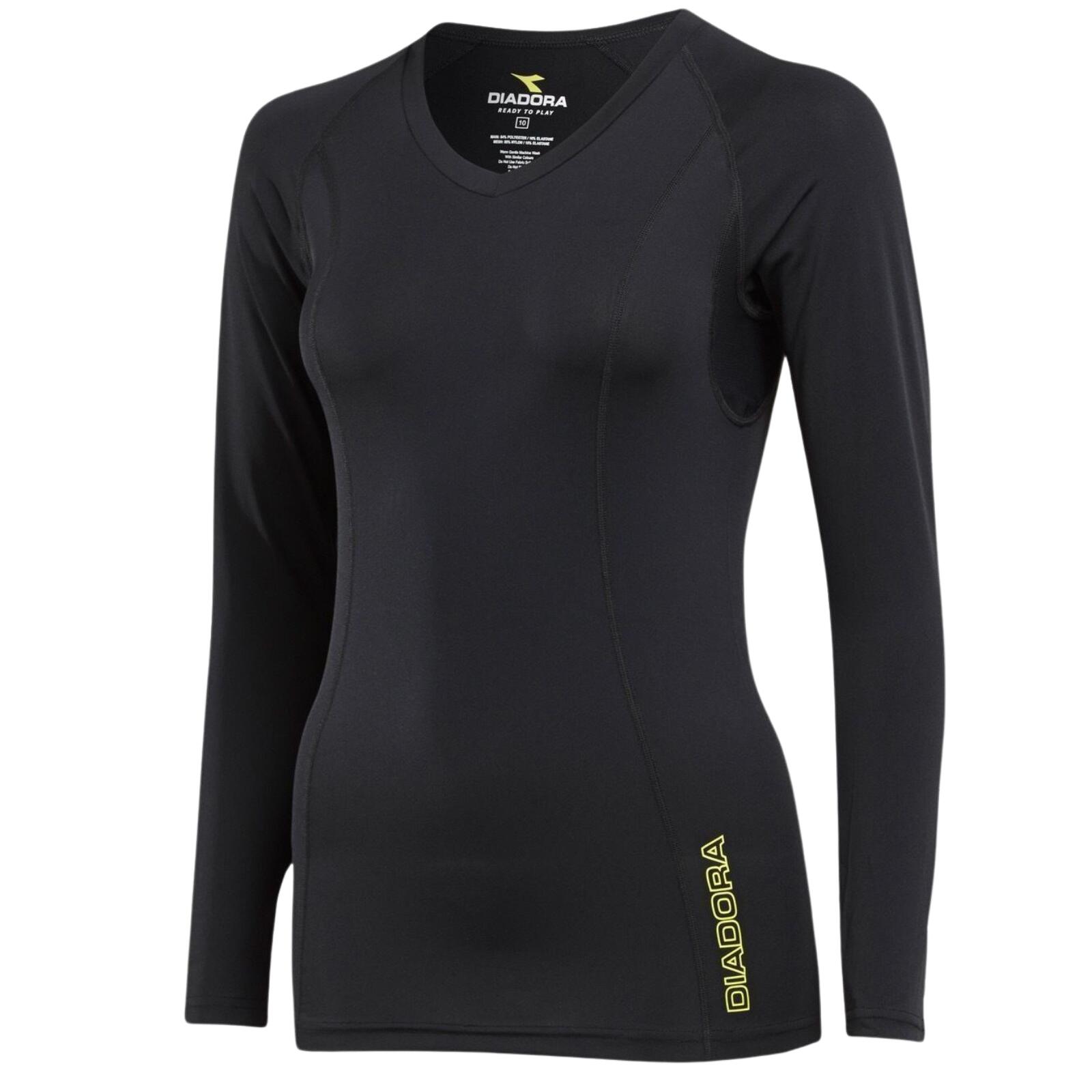 DIADORA Ladies Compression Sports Thermal Long Sleeve Tee Top T Shirt