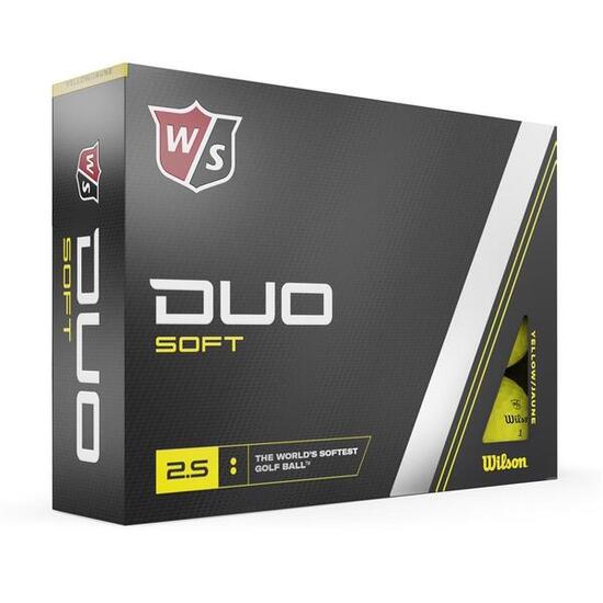 BALLE DE GOLF Wilson Duo Soft geel x12