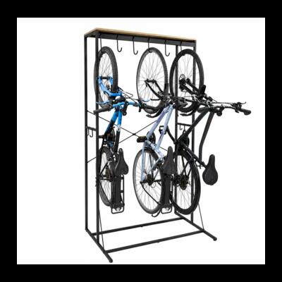 Koro fietsendrager van zwart metaal, 116,5 x 75 x 208 cm