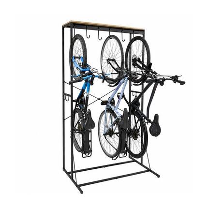 Porte-vélos Koro 6 vélos en métal noir 116,5 x 75 x 208 cm