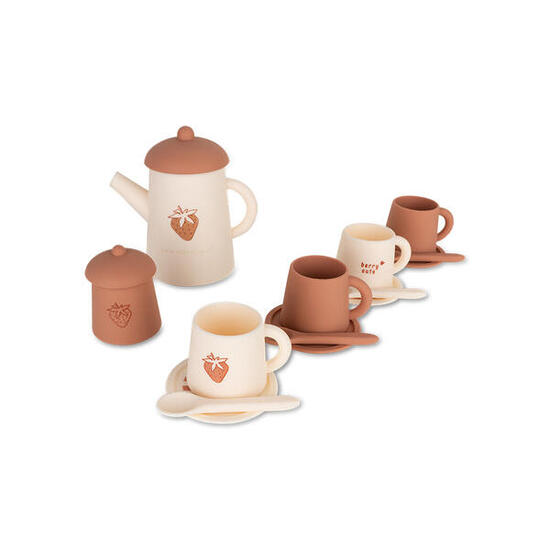Swim Essentials Silicone Tea Set Toys - Red/white - Strawberry Fields