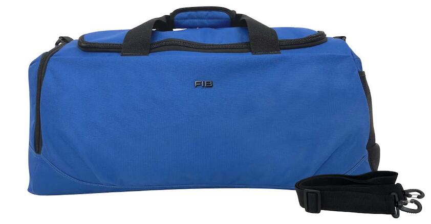 FIB Sports Duffle Bag Duffel Gym Canvas Travel Foldable - Blue