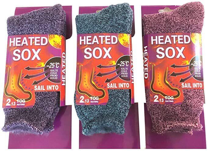 3 Pair Womens Thick Thermal Heated Socks Warm Winter Comfort