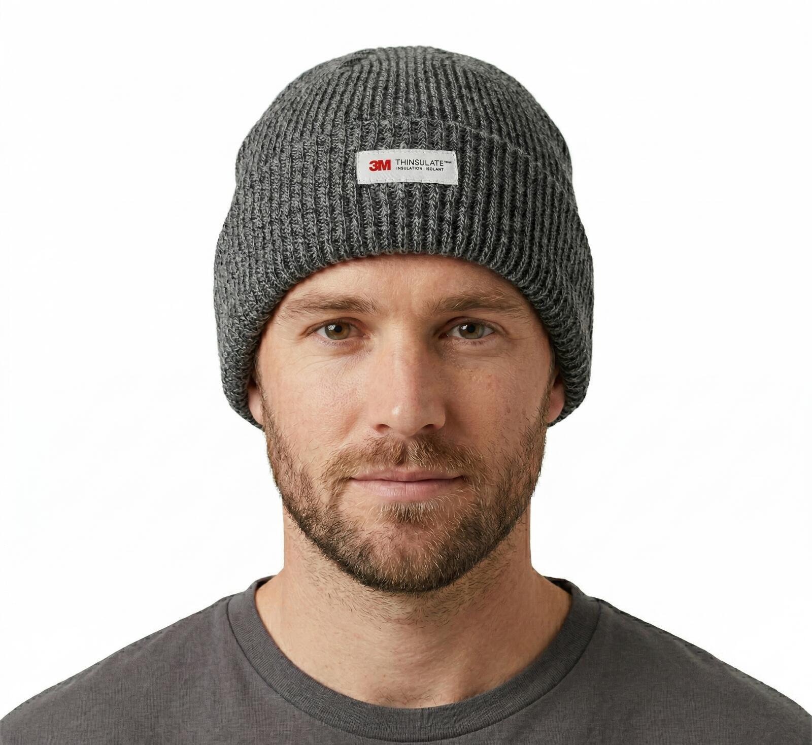 3M Thinsulate Beanie Hat Warm Winter Cap Pull On Thermal Snow - Charcoal