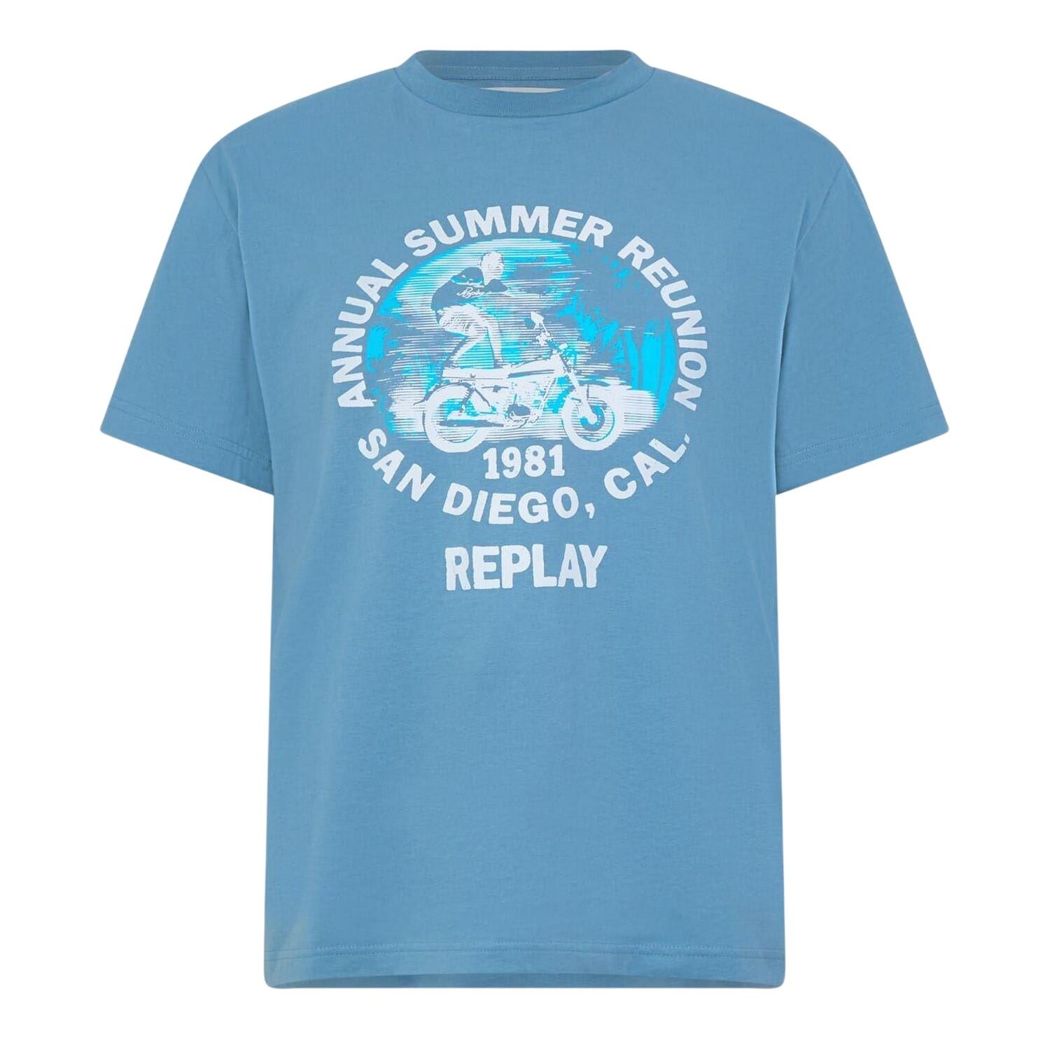 Replay Mens Motorbike Cotton Regular T-Shirt