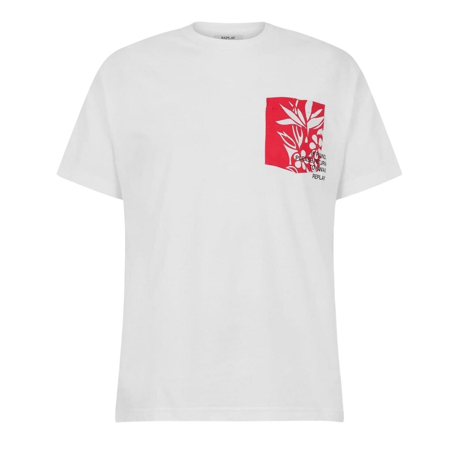 Replay Mens Hawaiian Regular T-Shirt