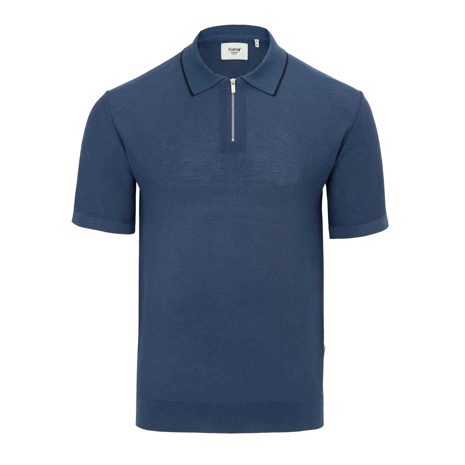 Firetrap Mens Knitted Regular Short-Sleeved Polo Shirt