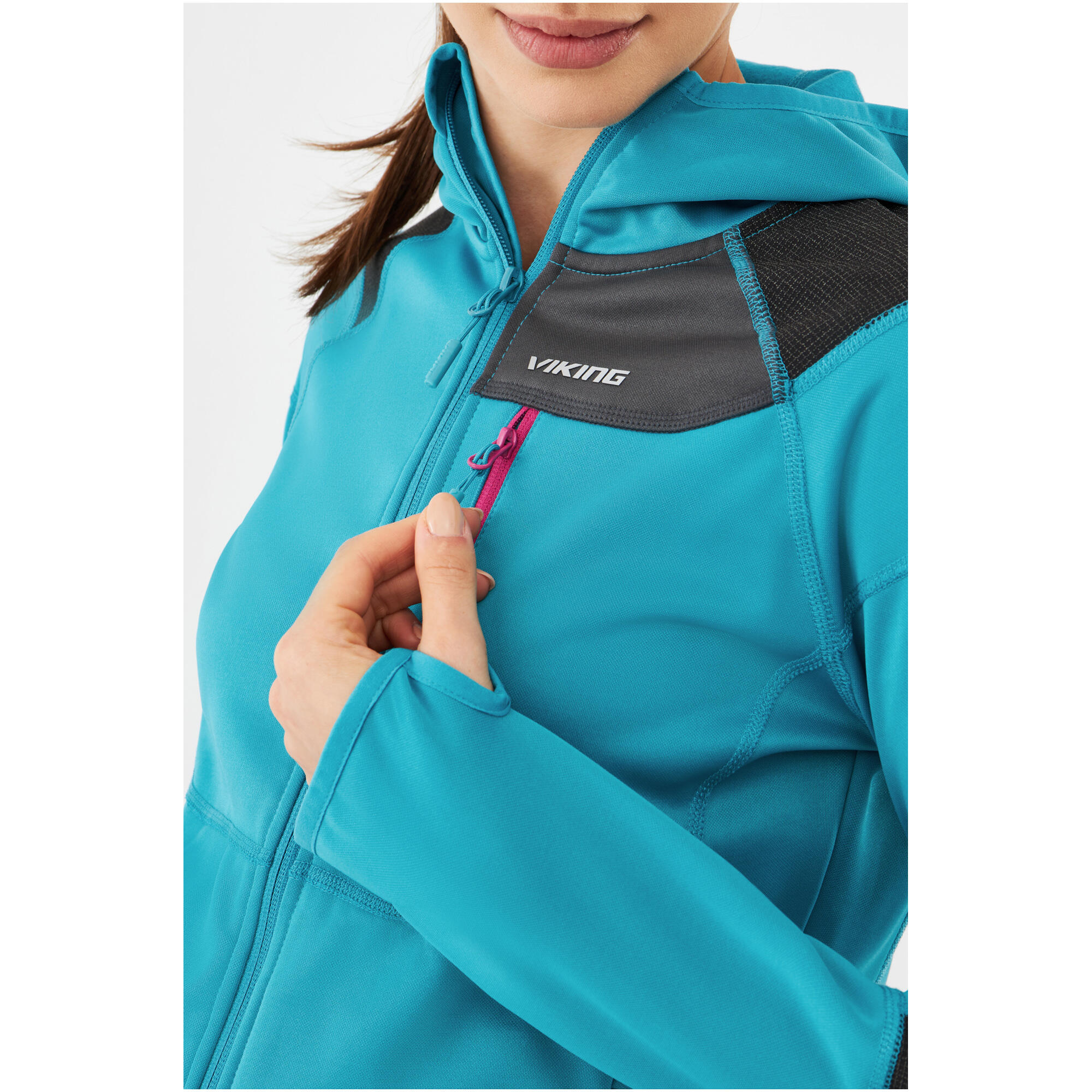 Bluza turystyczna damska Viking Yosemite Lady trekkingowa rozpinana z kapturem 7/7