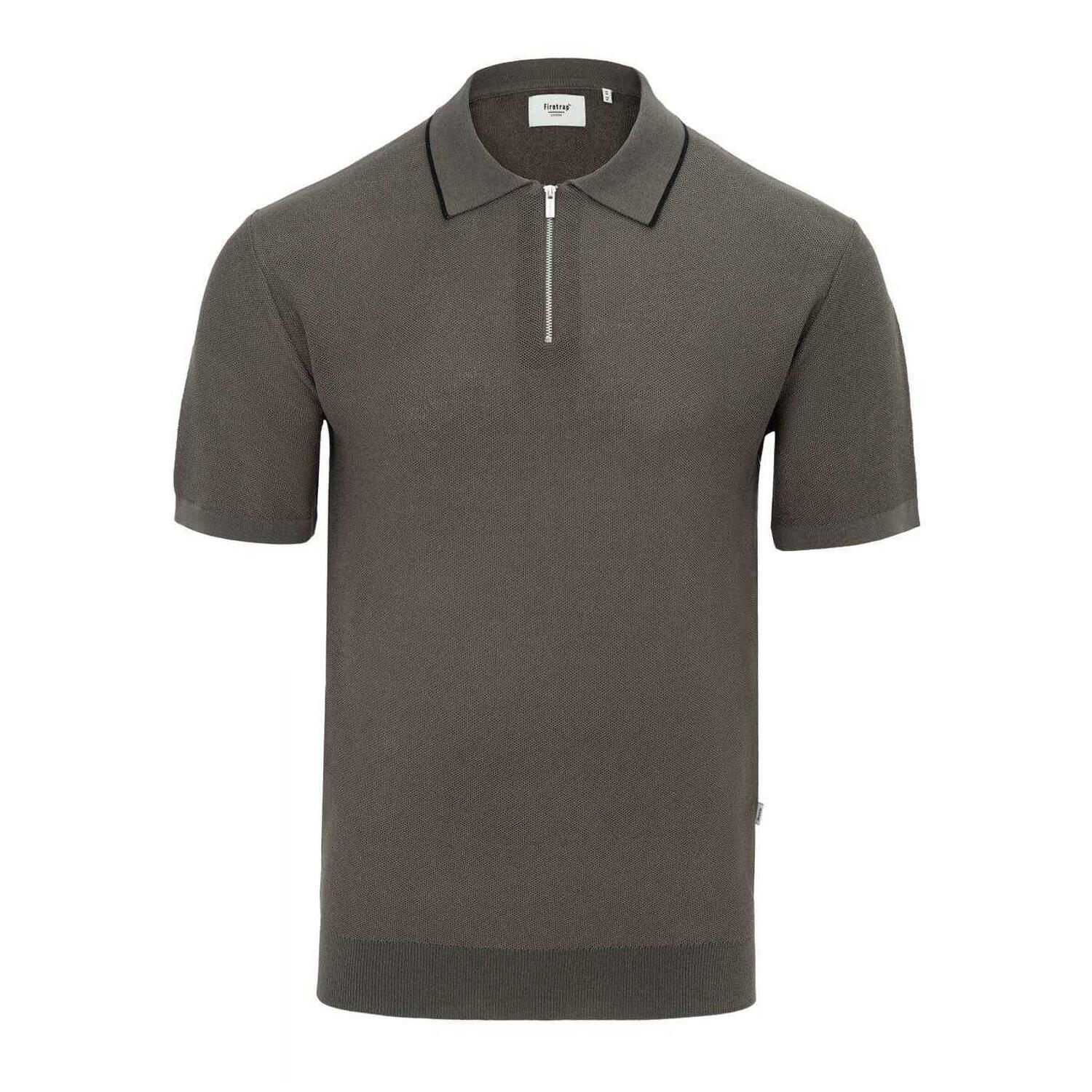 Firetrap Mens Knitted Regular Short-Sleeved Polo Shirt