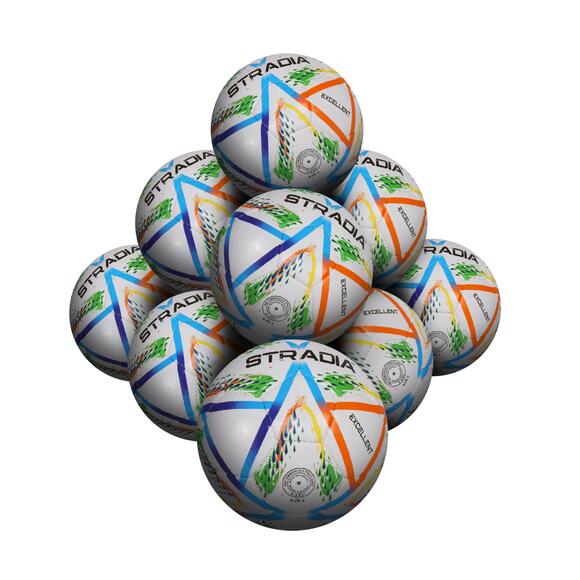STRADIA GLORY Size 3 Jr. Soccer Ball - Hand-Stitched (Pack of 10)