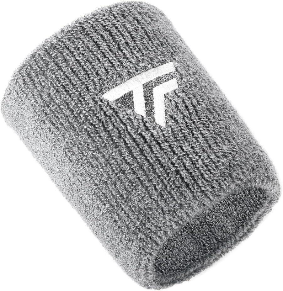 Tecnifibre Tennis XL Wristband Sweatband Sport Squash Cotton - Silver