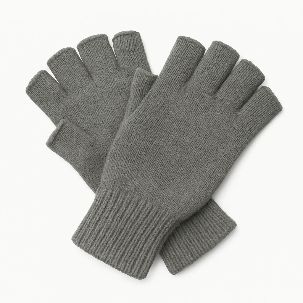 THINSULATE Polar Fleece Fingerless Gloves Warm Knitted Insulation