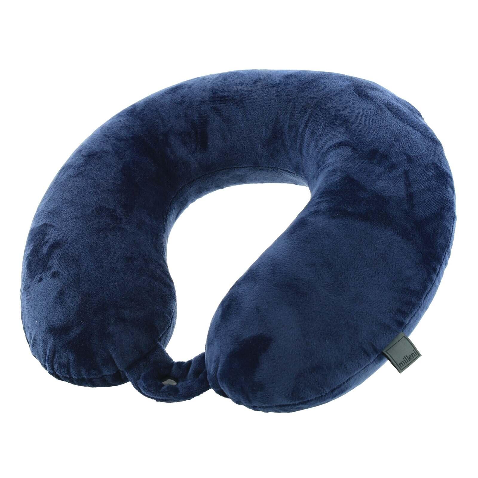 Milleni Memory Foam Comfort Ergonomic Air Travel Neck Pillow - Blue