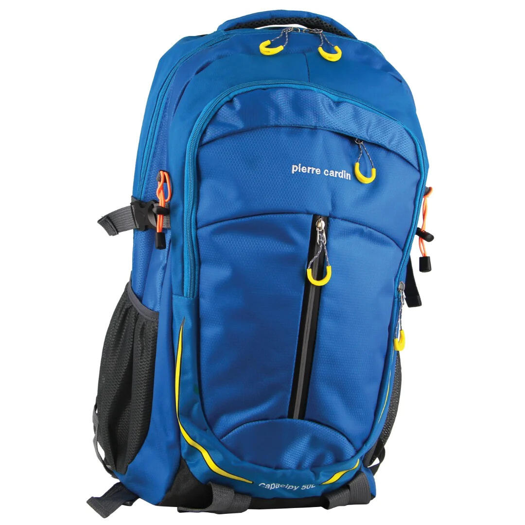 Pierre Cardin Mens Nylon Travel & Sport Large Backpack Bag - Blue