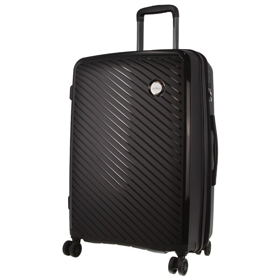 Pierre Cardin Inspired Milleni Checked Luggage Bag 82.5L - Black