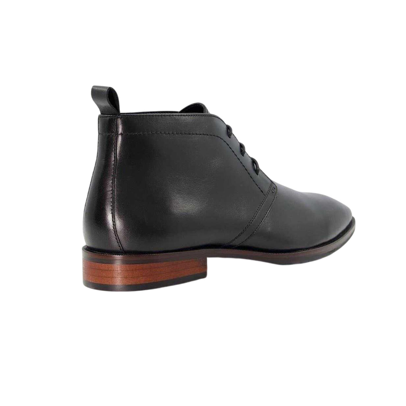 Dune London Black Leather Chukka Brogue Boots Mens Dune London Millers Chukka Boots In Black | Soletrader main image 2