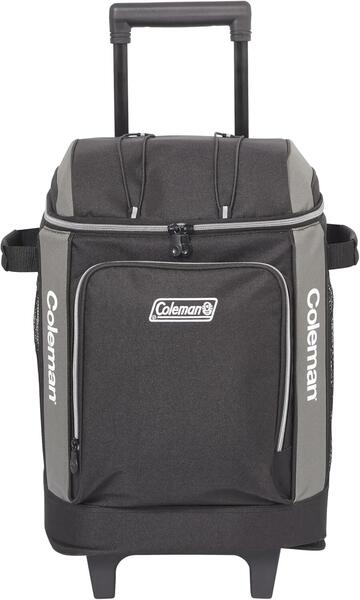 Wheeled soft cooler bag with a pull handle