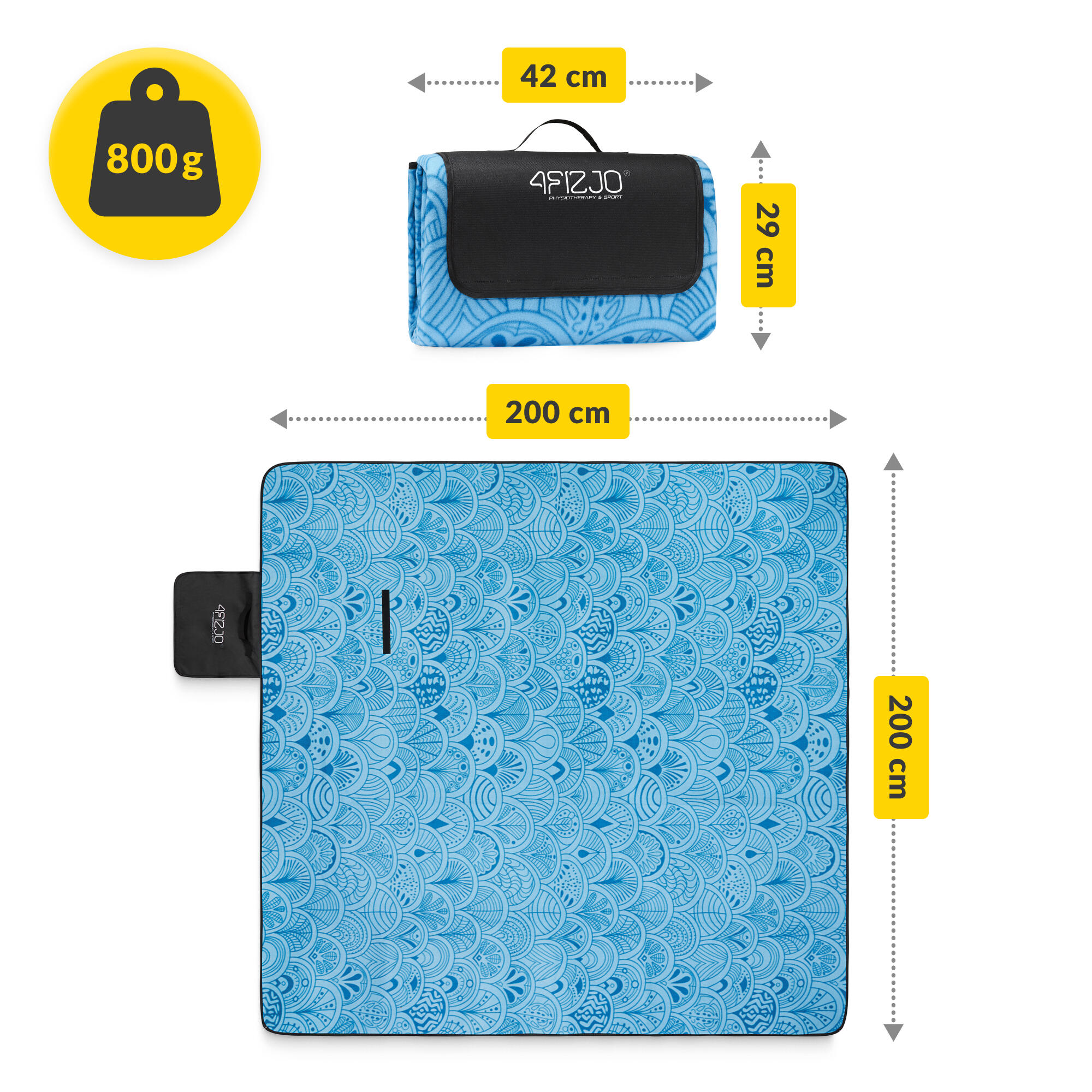 Coperta picnic impermeabile isolante spiaggia campeggio outdoor 4FIZJO 3/7