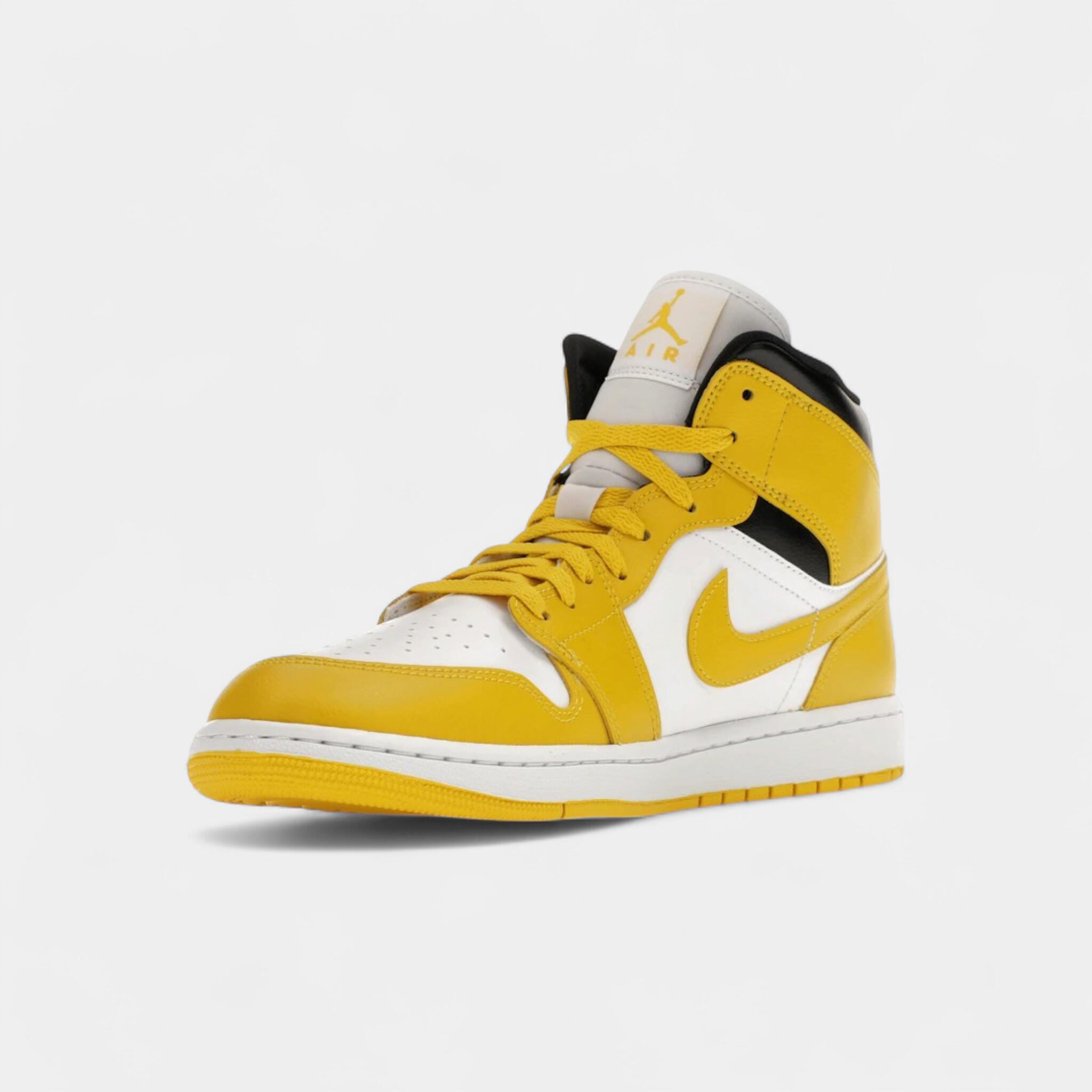 Jordan 1 Mid Vivid Sulfur (Women's) 3/4
