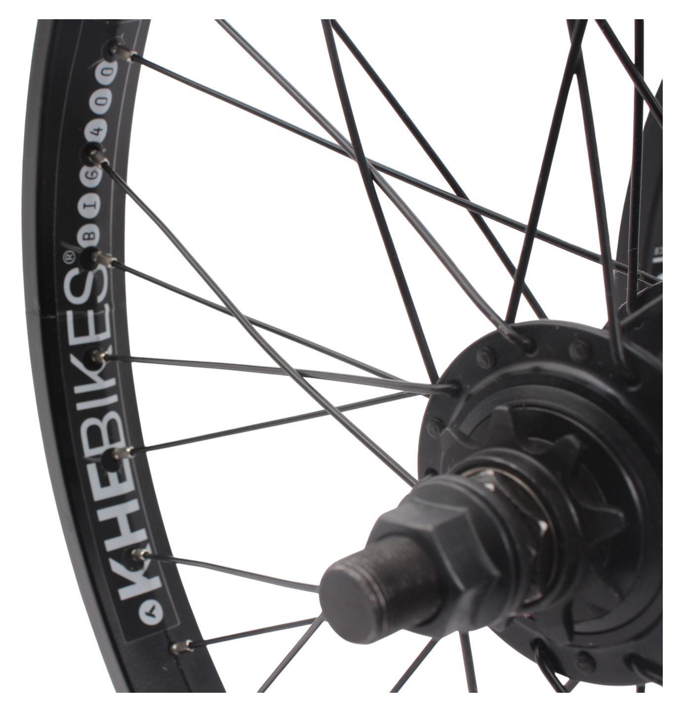 Juego de ruedas BMX KHE MVP 20 pulgadas 10 mm / 14 mm negro 6/7