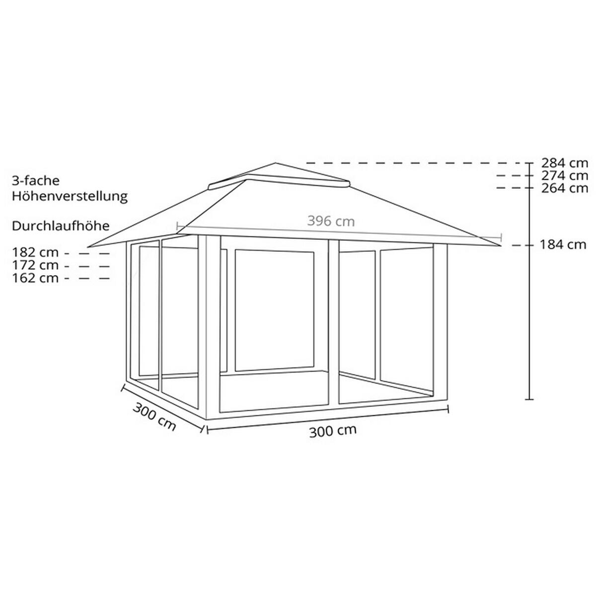 Paviljoen Solvorn 300 Plus paviljoen - Tuinhuisje, montage met 1 hand, muusknet 7/7