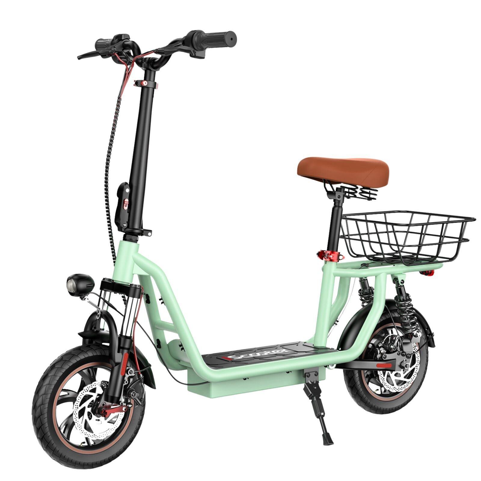 iScooter i12 12" Trotinete Elétrica Adulto 36V 7.5Ah Bateria com Cesto 1/7