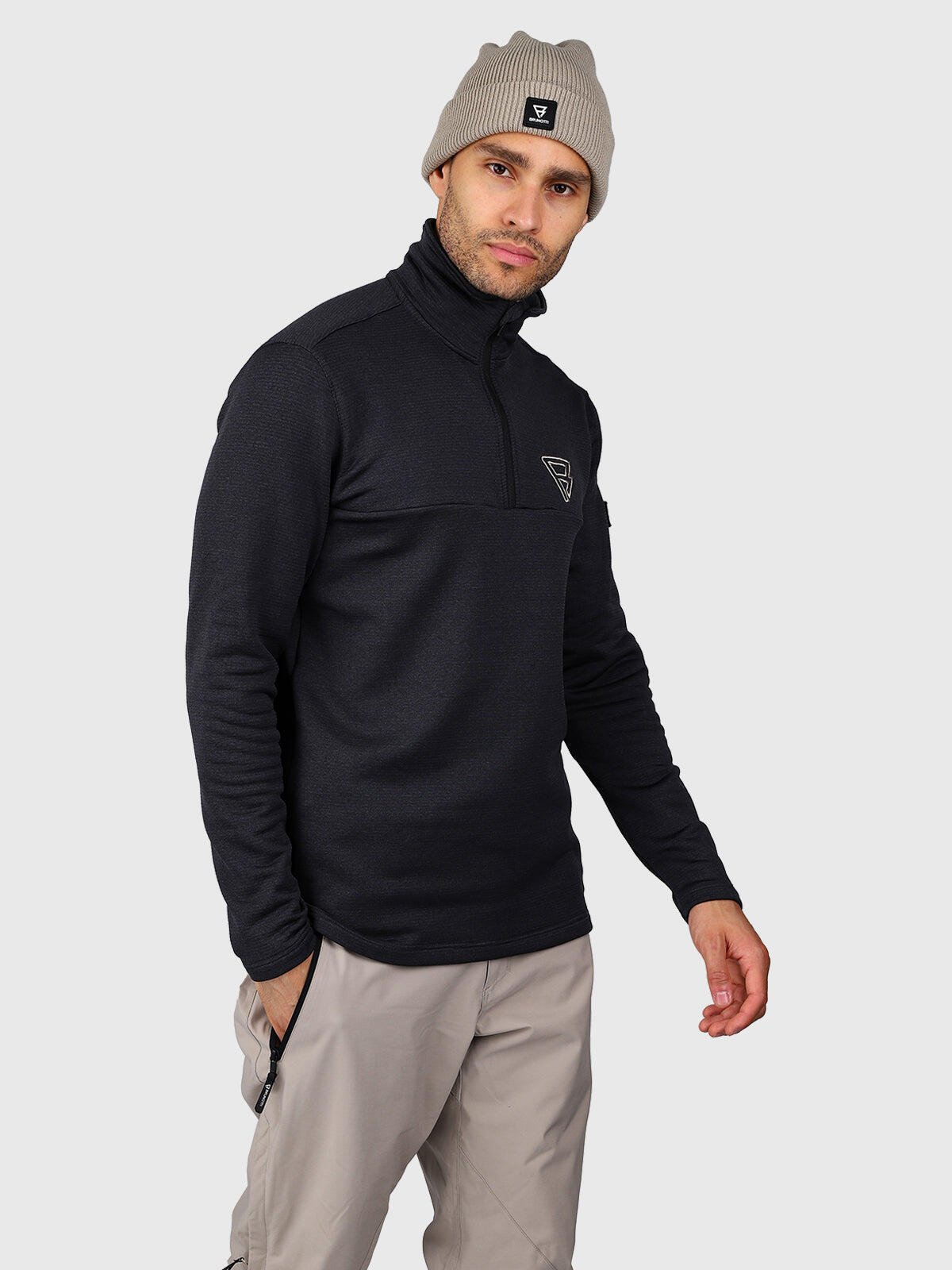 Daronst Heren Fleece Outdoor Fleece Lightweight Breathable Fleece Black 5/6