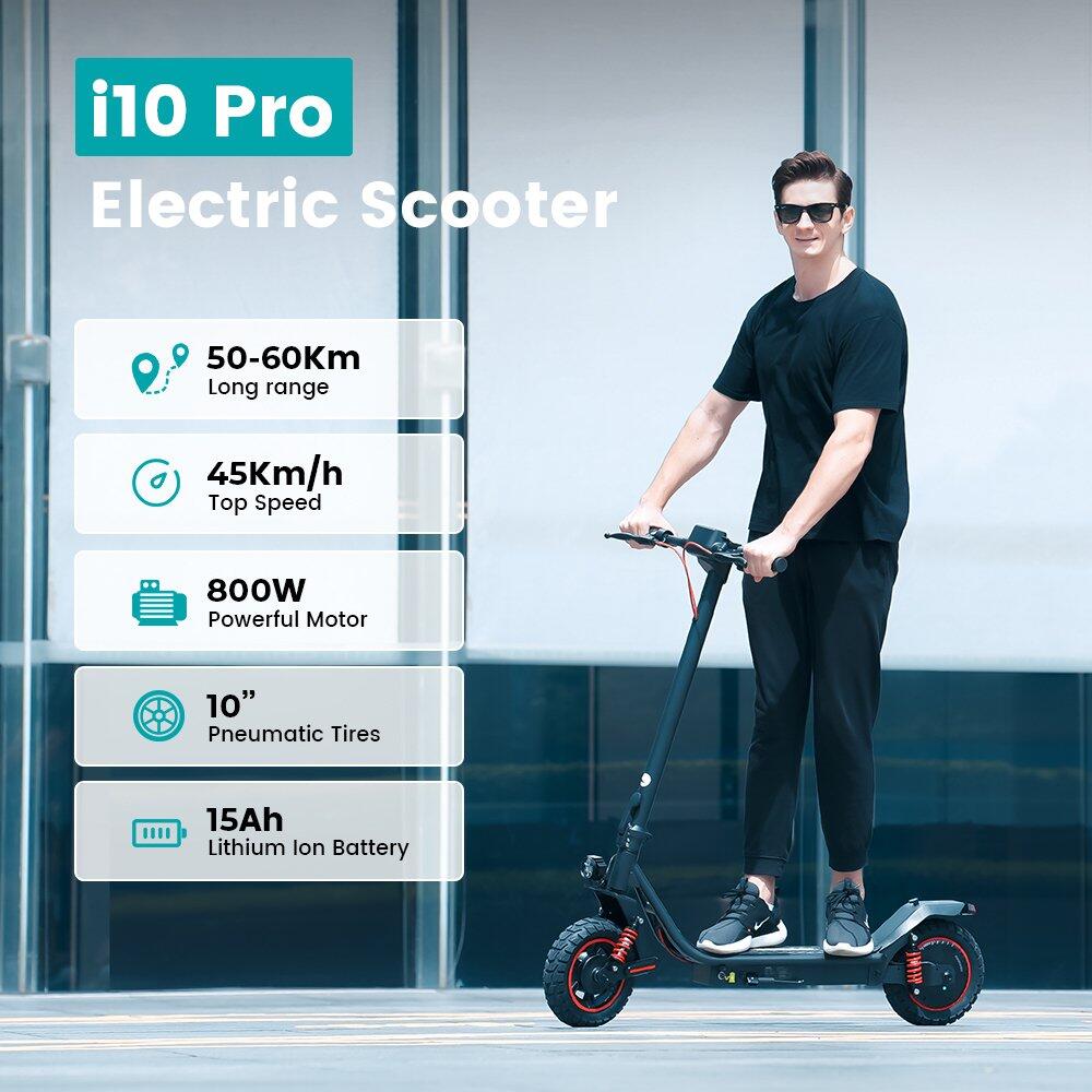 iScooter i12 12" Trotinete Elétrica Adulto 36V 7.5Ah Bateria com Cesto 3/7