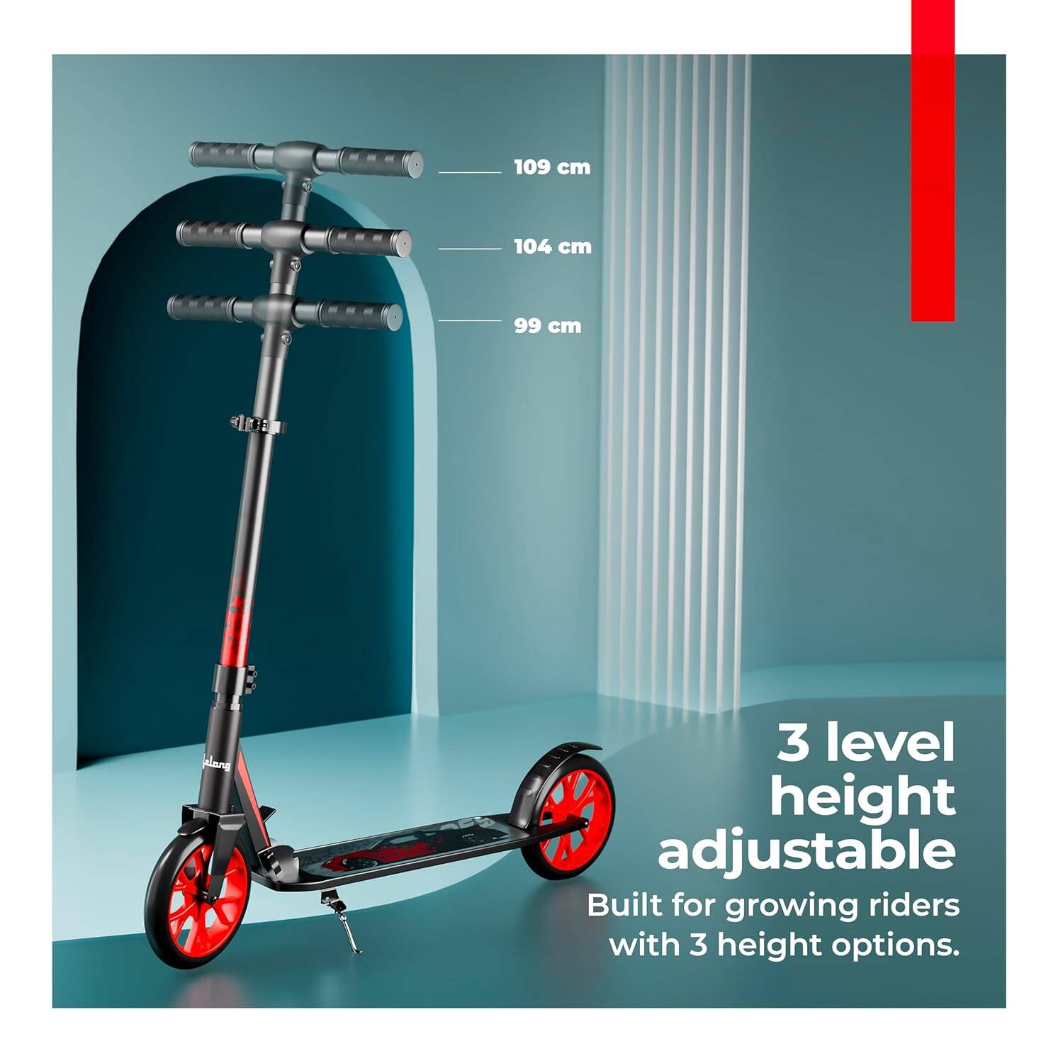 Lifelong Kick Scooter with Adjustable Height|Aluminium Frame -  3