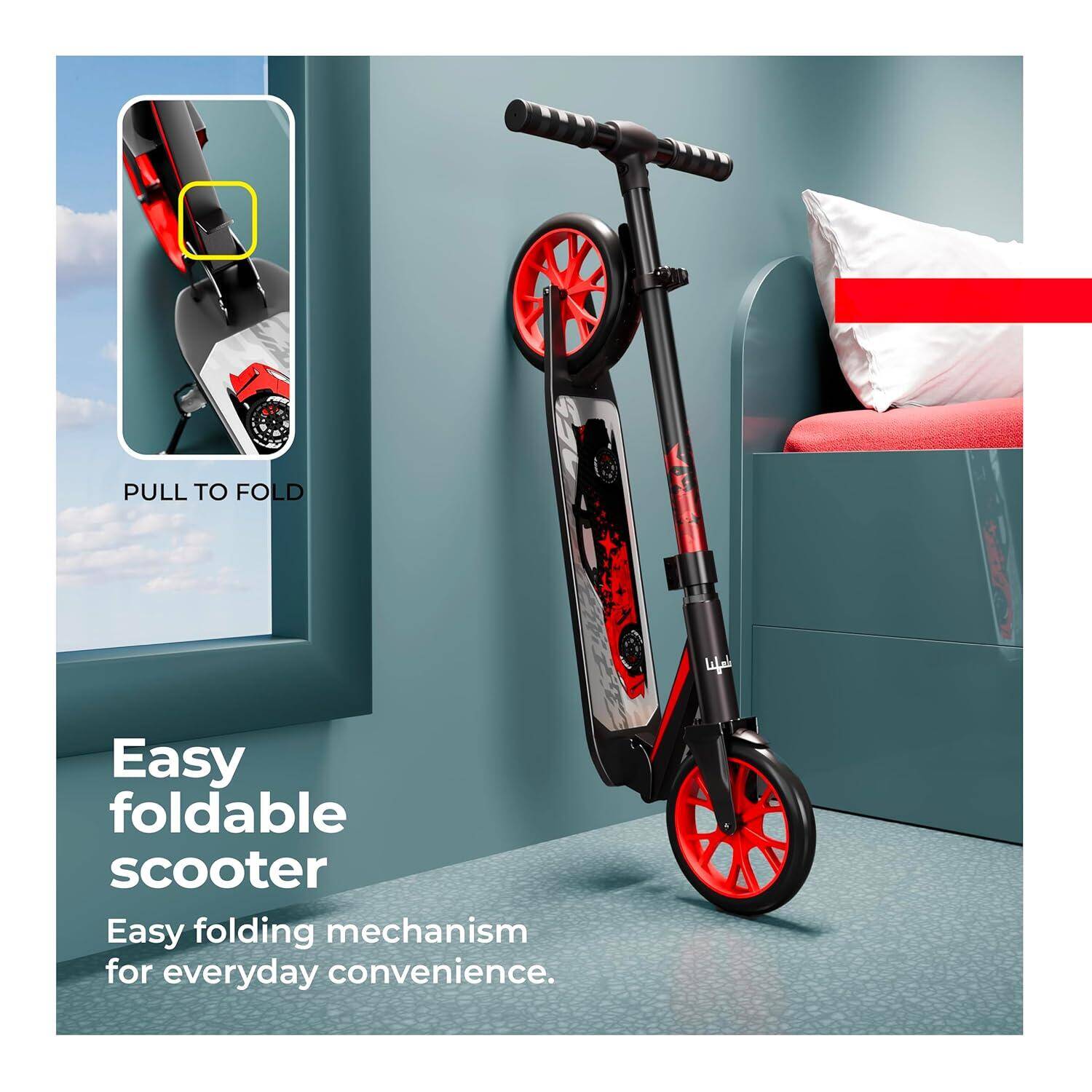 Lifelong Kick Scooter with Adjustable Height|Aluminium Frame -  2