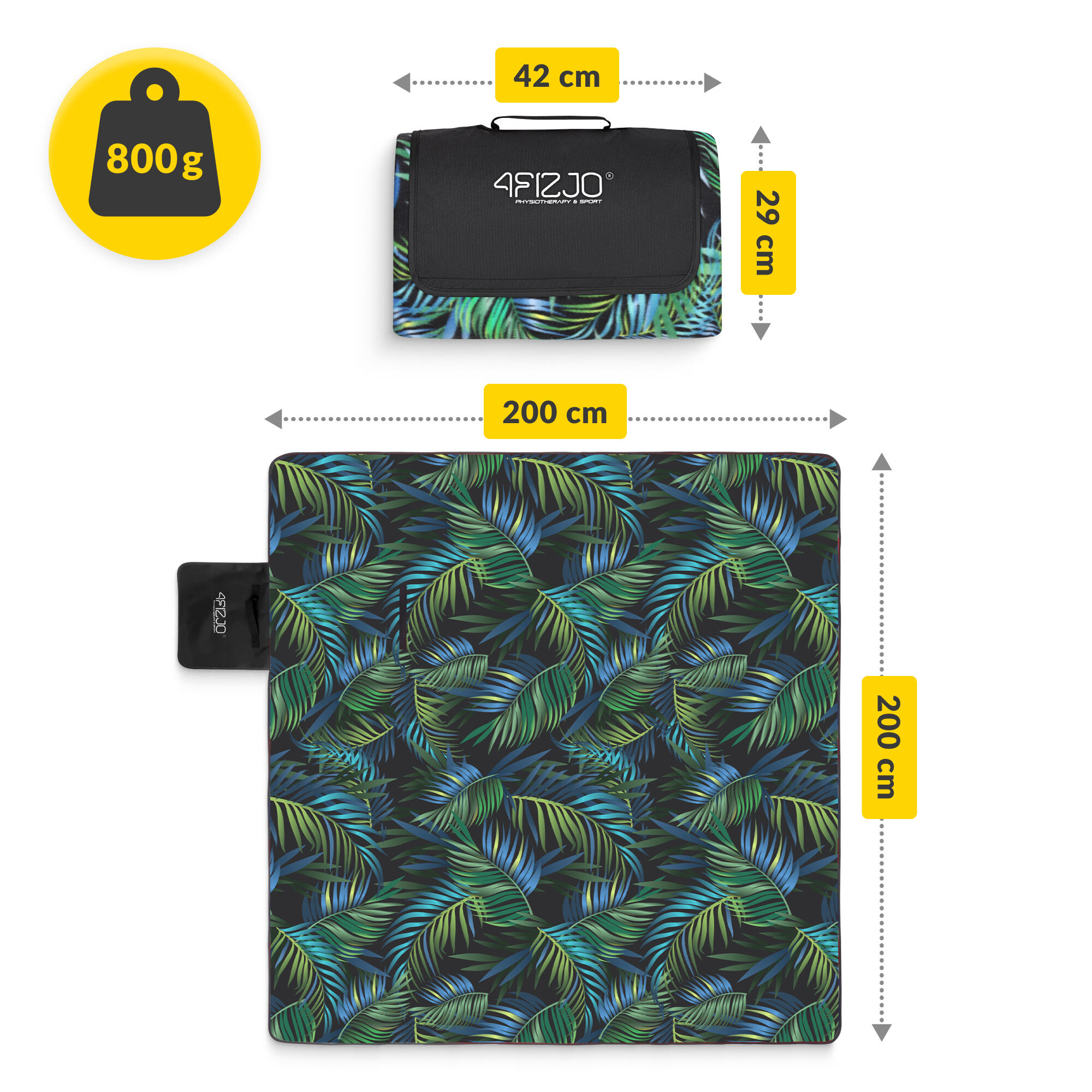 Coperta picnic impermeabile isolante spiaggia campeggio outdoor 4FIZJO 4/7