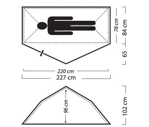 Tente de Randonnée Ultra Légère Columbus Magma 1 Bleue 4/7
