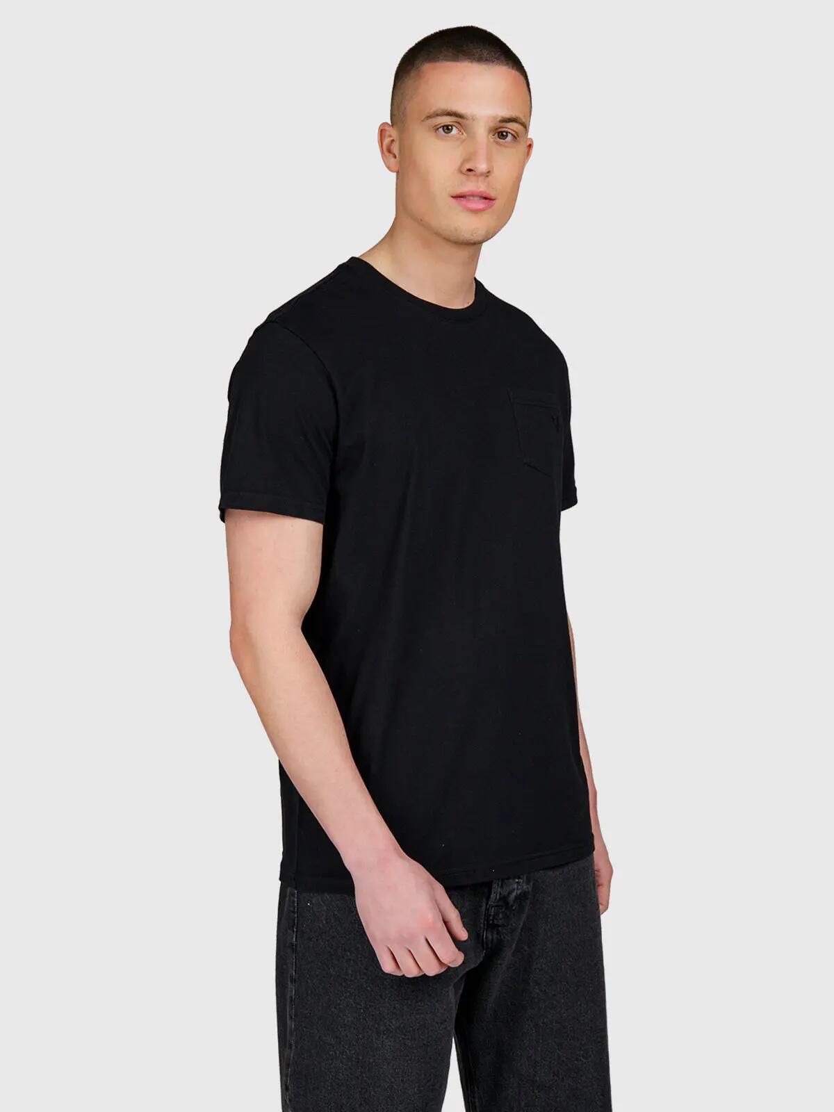 Axle Herren T-Shirt Mode Normale Passform Rundhalsausschnitt Black 5/6