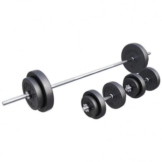 Halterset 60 kg - Kunststof - Halters met Gewichten - 30 mm