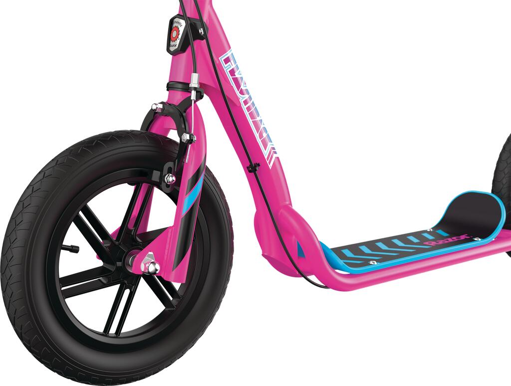 Trottinette mobilité urbaine enfant style BMX roues 12" Flashback rose/bleu 3/7