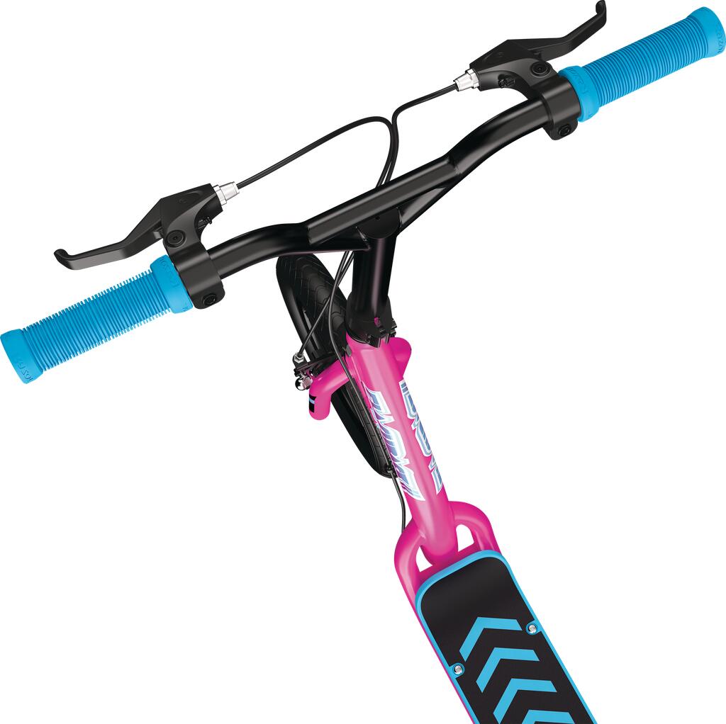 Trottinette mobilité urbaine enfant style BMX roues 12" Flashback rose/bleu 2/7