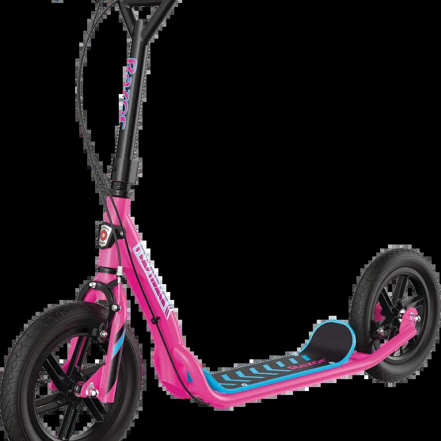 Kids urban mobility scooter BMX-style 12" wheels Flashback pink/blue
