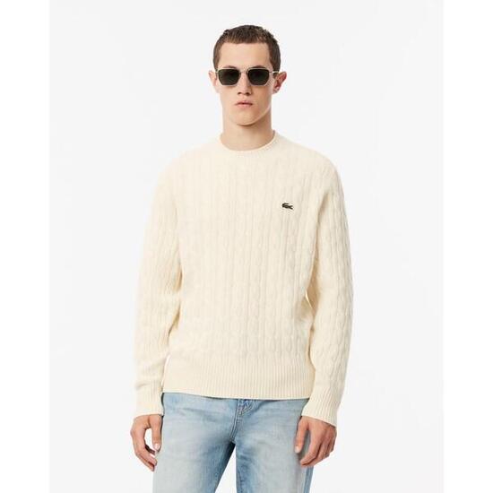 Pull torsadé Lacoste en laine - Homme