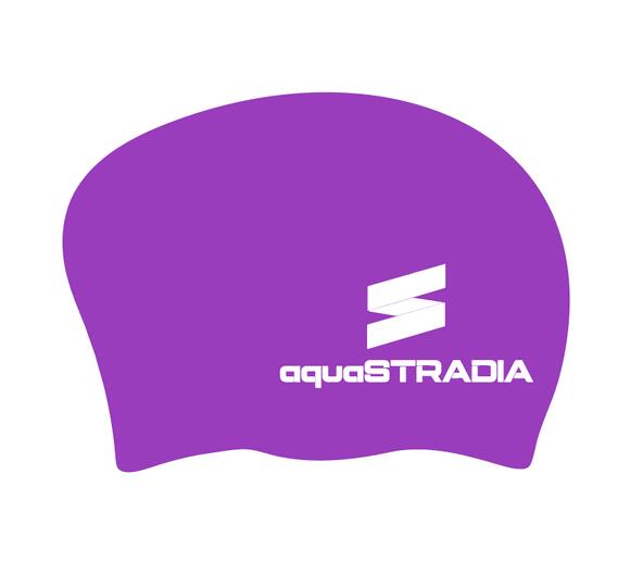 aquaSTRADIA Long Hair Cap (CAP-120-H: Purple Colour, Kids & Adults size)